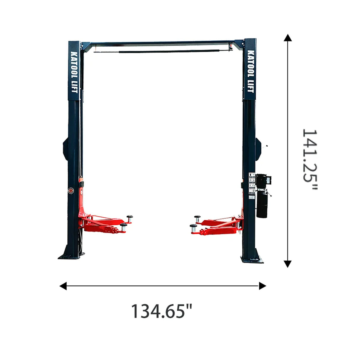KT-AS110D 11000lbs Two Post Asymmetrical Vehicle Lift
