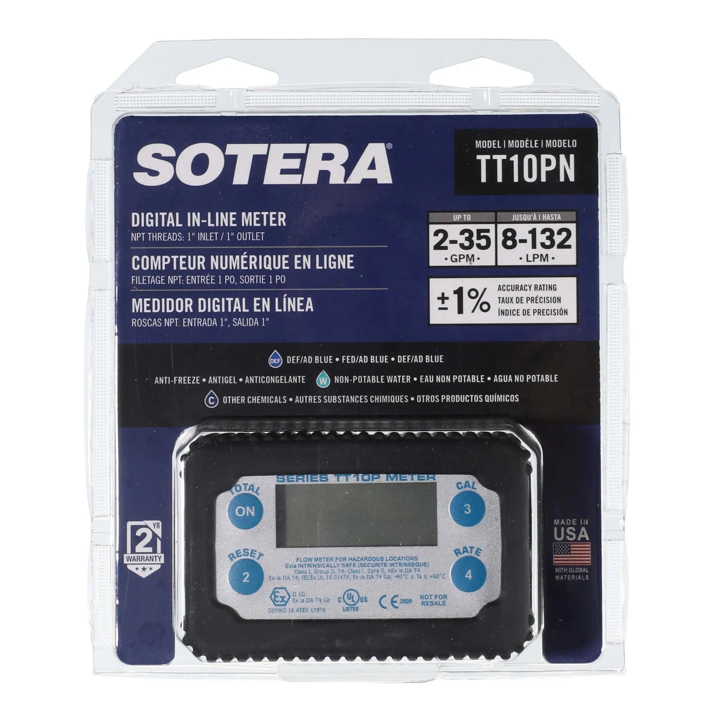 Fill-Rite TT10PN 2-35 GPM 4-Digit Digital Chemical Transfer Meter (Not for fluid resale))