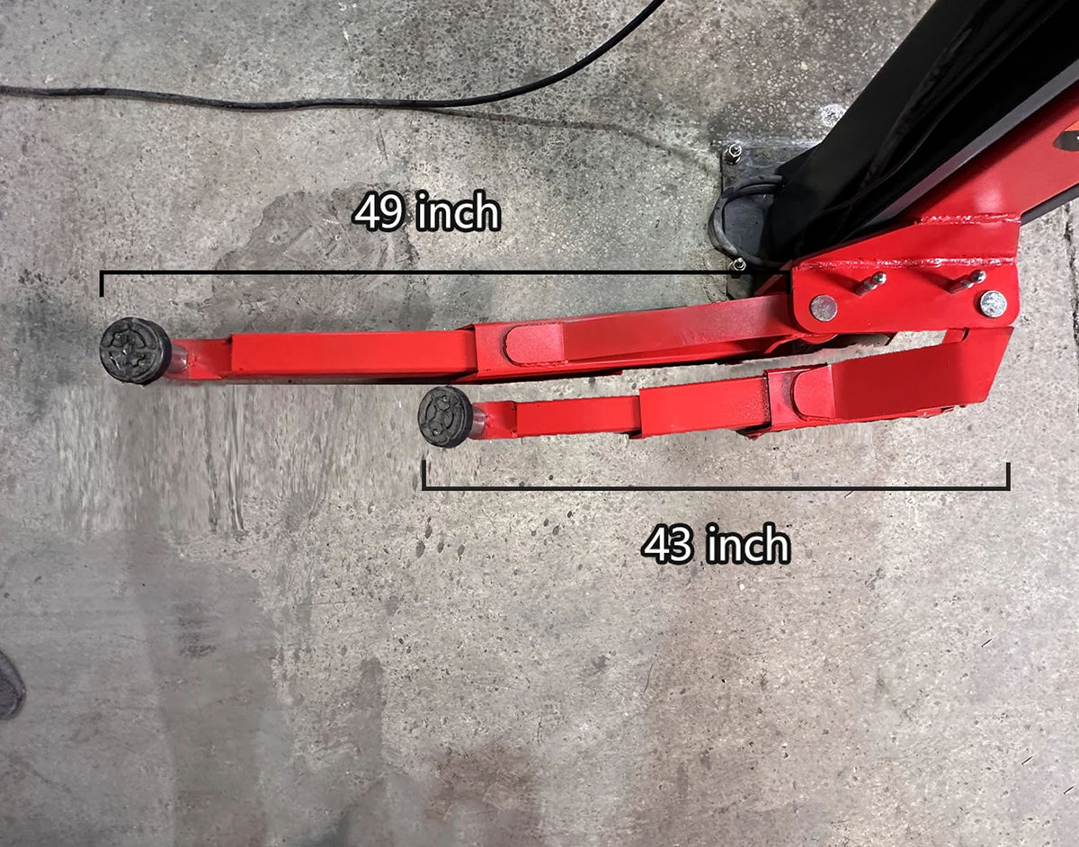 KT-AS110D 11000lbs Two Post Asymmetrical Vehicle Lift