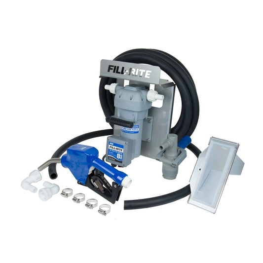 DF120CAN520-RP Fill-Rite 12V DC DEF Transfer Pump, IBC Tote Bracket with Nozzle & Coupler
