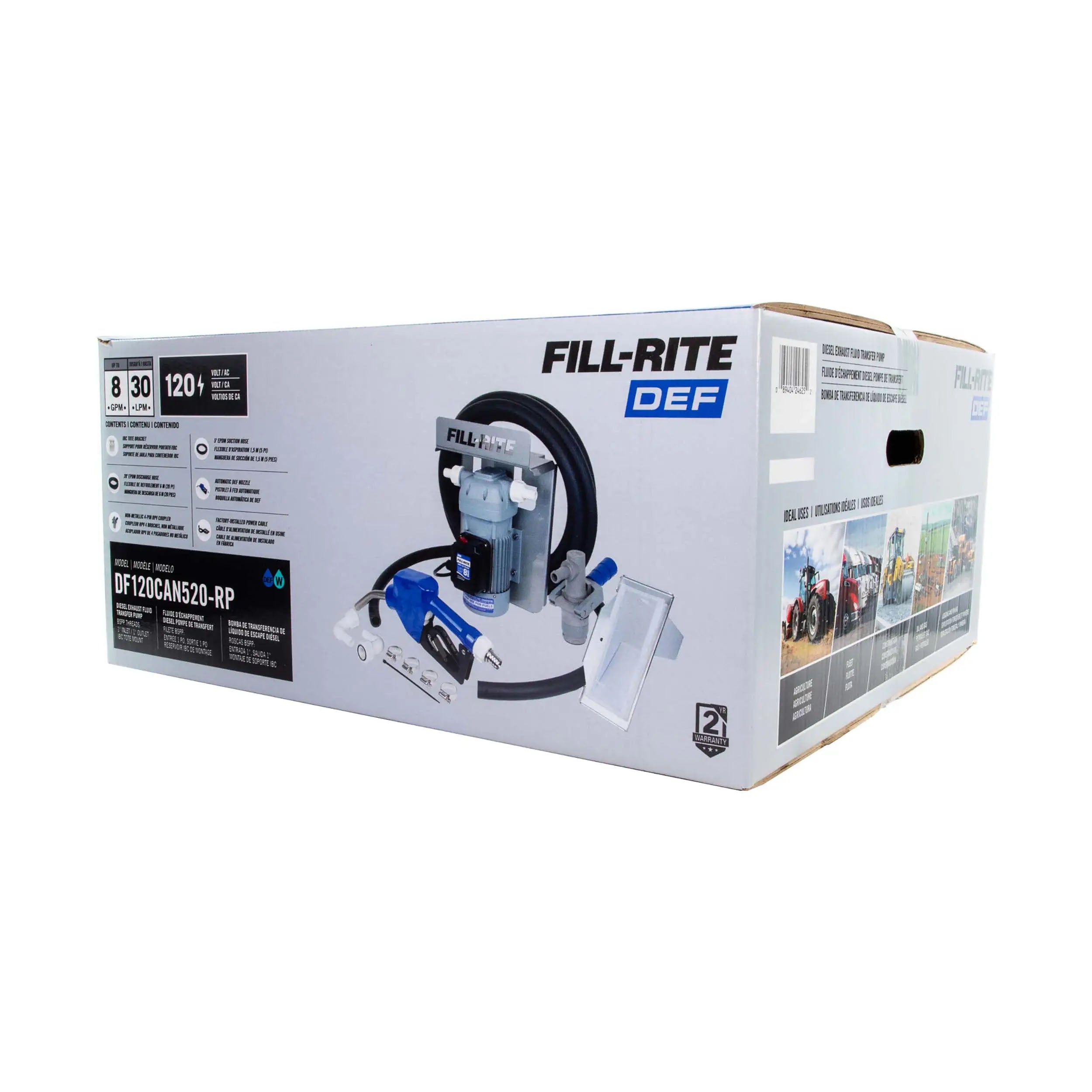 DF120CAN520-RP FILLRITE DEF Transfer Pump 120V 8GPM W/Nozzle & RPV
