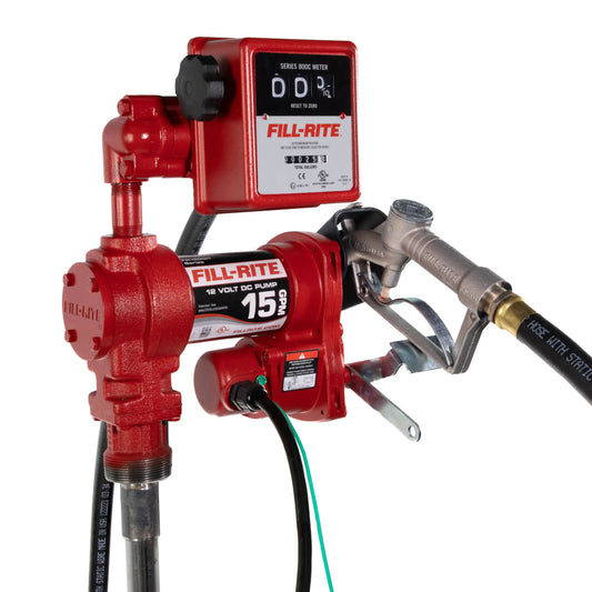 FR1211H Fill-Rite 12V DC 15 GPM Fuel Transfer Pump with Meter & Nozzle