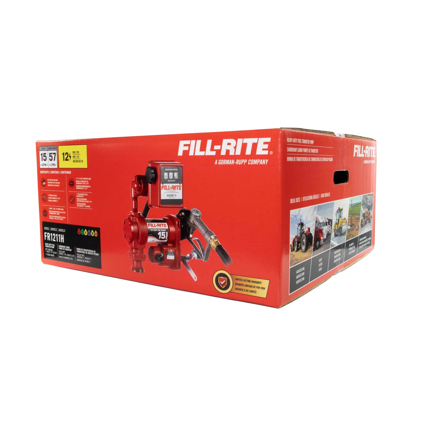 FR1211H Fill-Rite 12V DC 15 GPM Fuel Transfer Pump with Meter & Nozzle