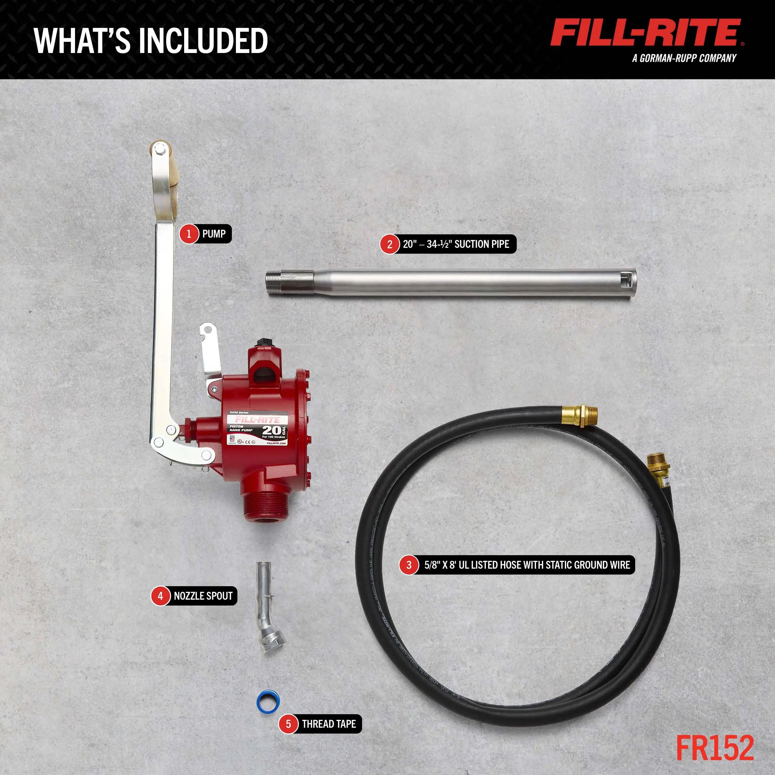 FR152-Fill Rite Piston Han Pump