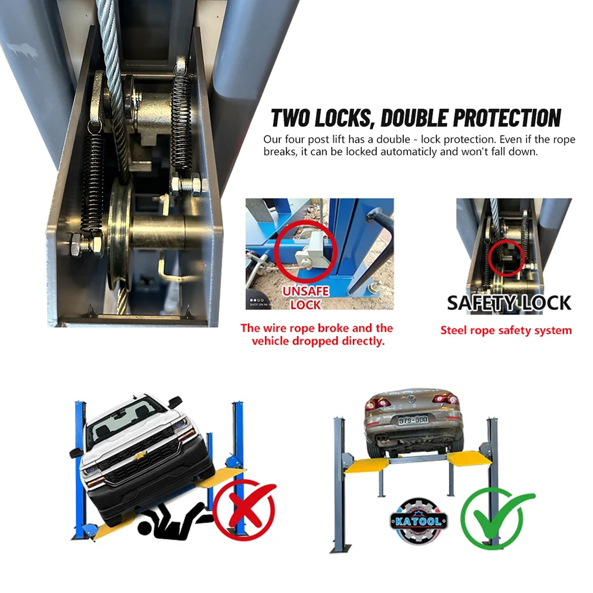 KT-4H150 Heavy Duty 4-Post Alignment 15K Lift