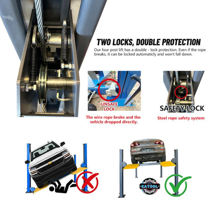 KT-4H150 Heavy Duty 4-Post Alignment 15K Lift