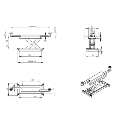KT-4H150 Heavy Duty 4-Post Alignment 15K Lift
