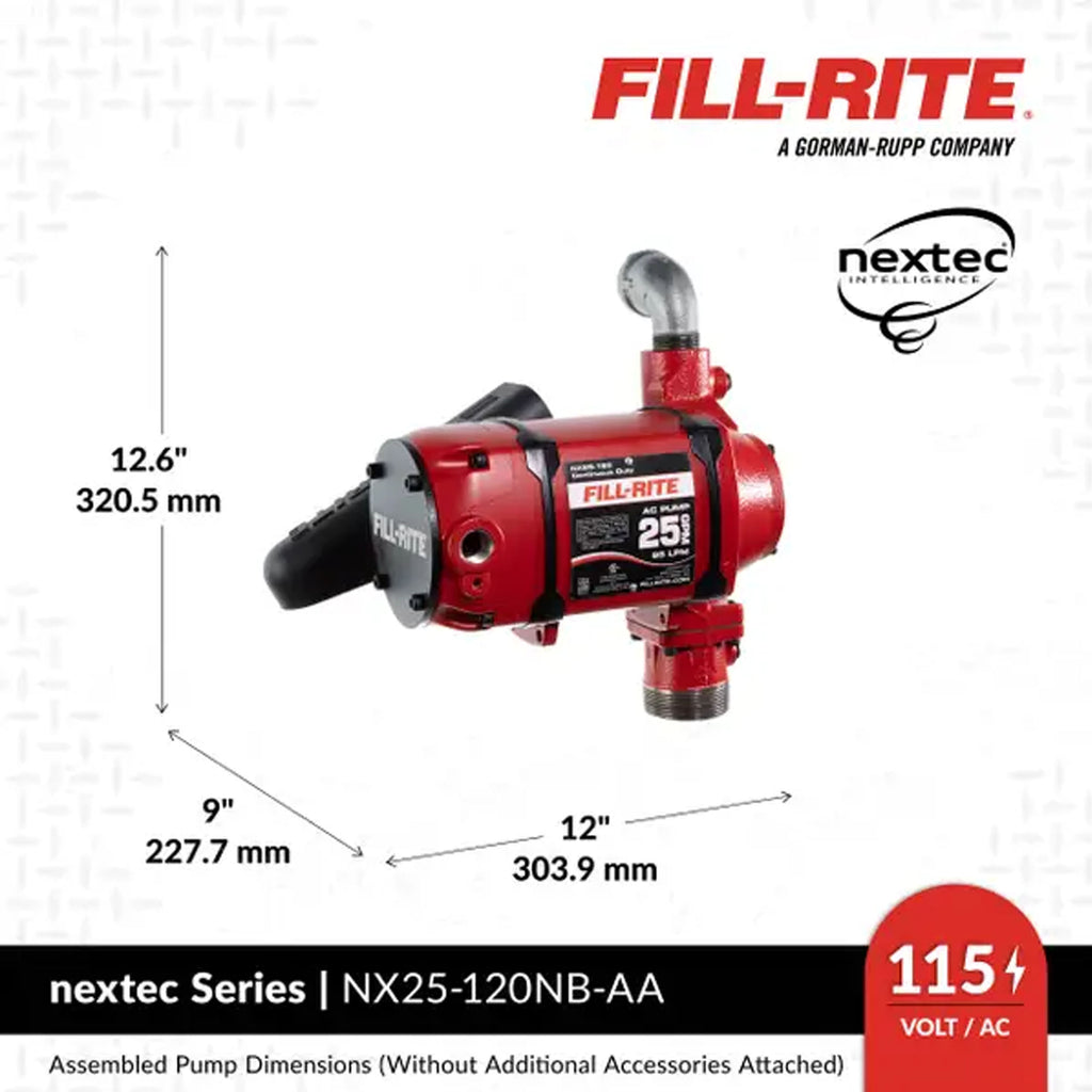 NX25-120NB-AA FILLRITE 120V 25GPM Continuous Pump W/Nozzle & Hose